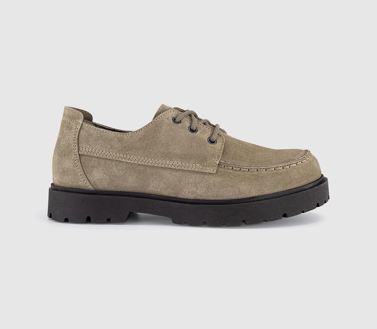 Birkenstock Mens Highwood Moc Lace Low Shoes Grey Taupe Suede, 9.5