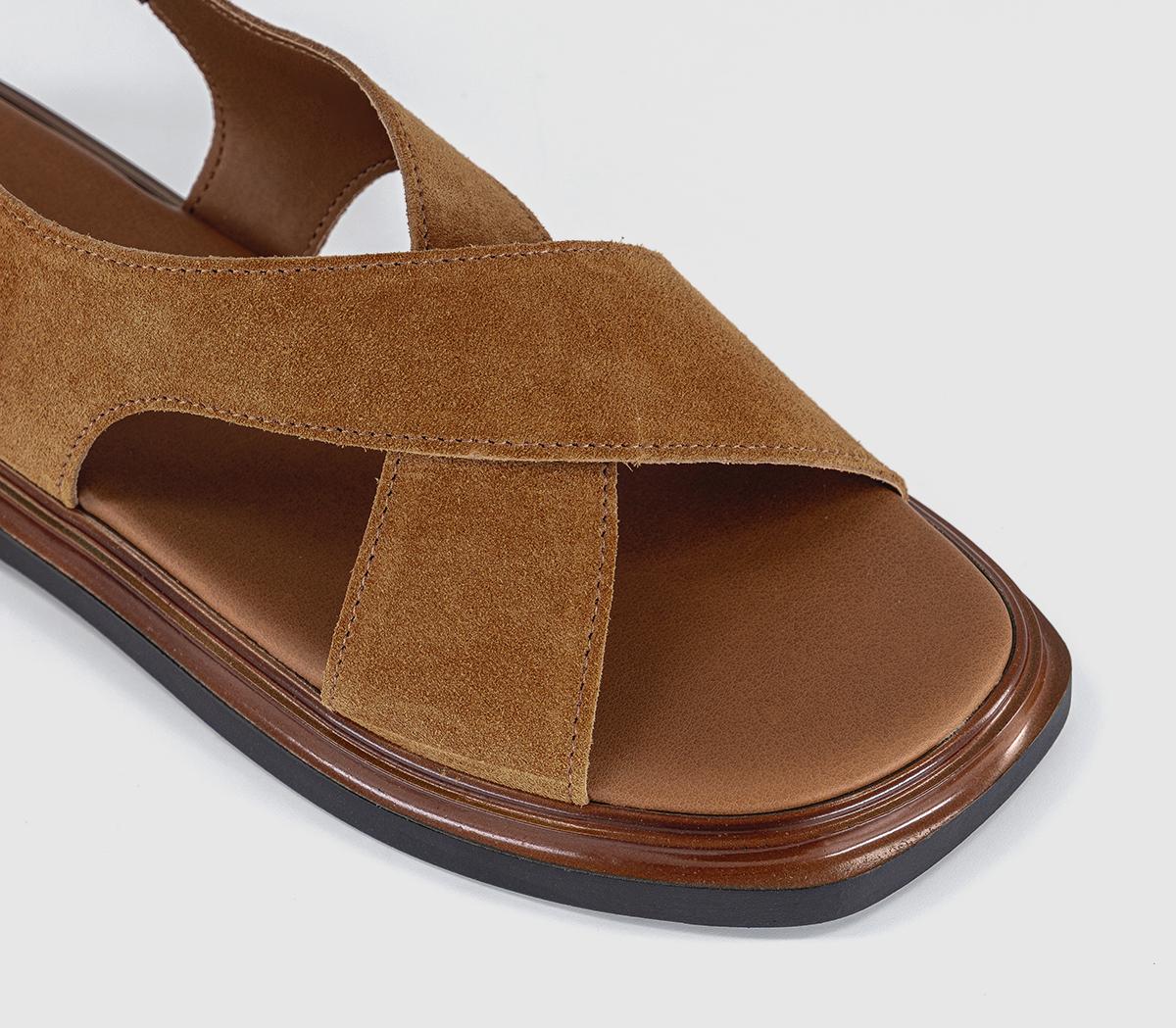 OFFICESandi Crossover Slingback SandalsTan Suede