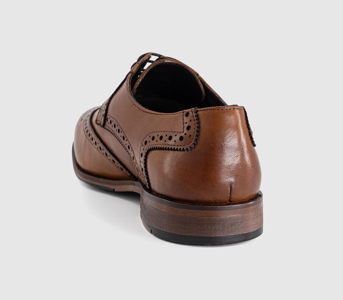 OFFICEMelwin Lace Up Derby Brogue ShoesTan Leather