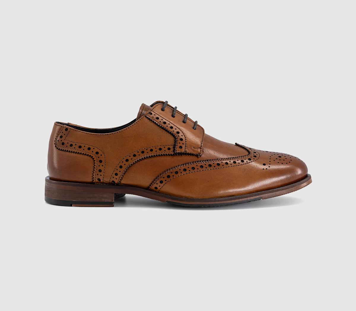 OFFICEMelwin Lace Up Derby Brogue ShoesTan Leather