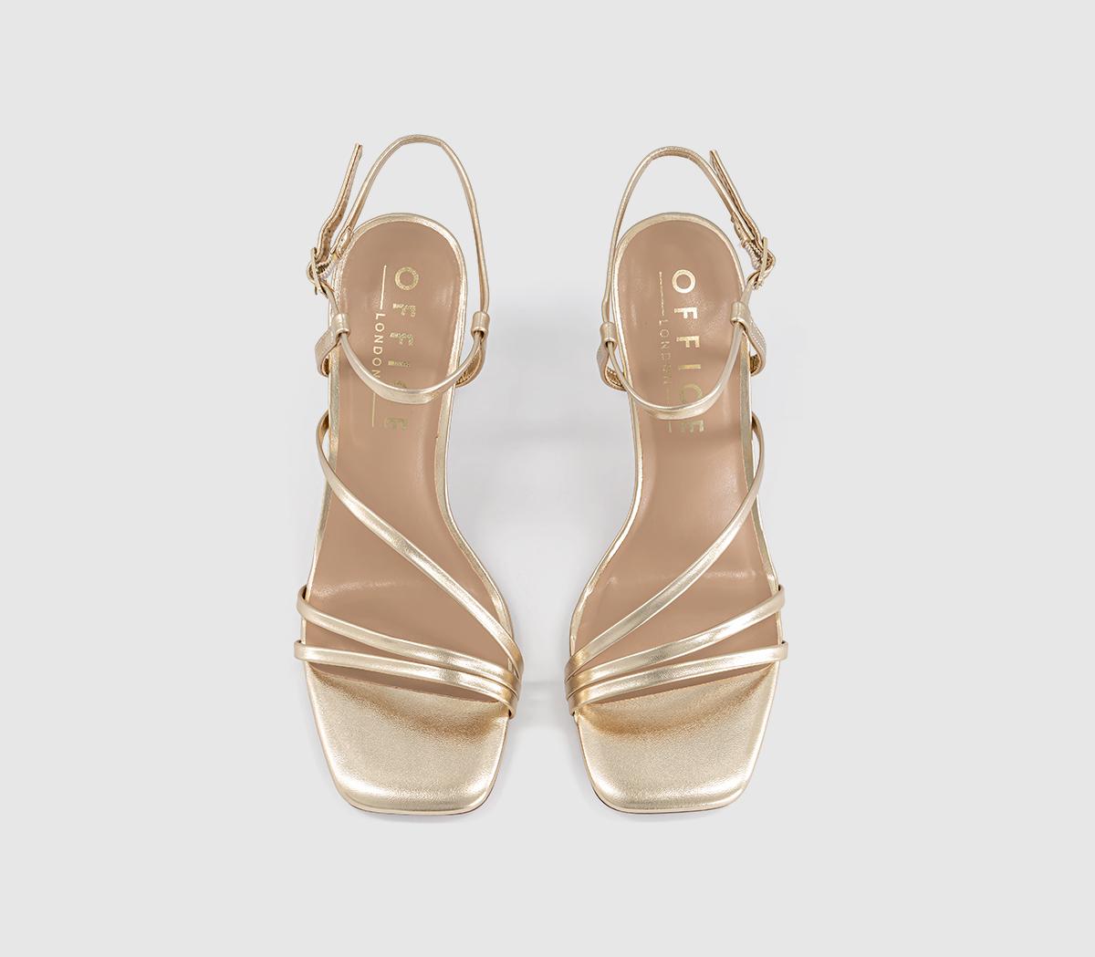 OFFICEHeidi Strappy Sandal HeelsGold