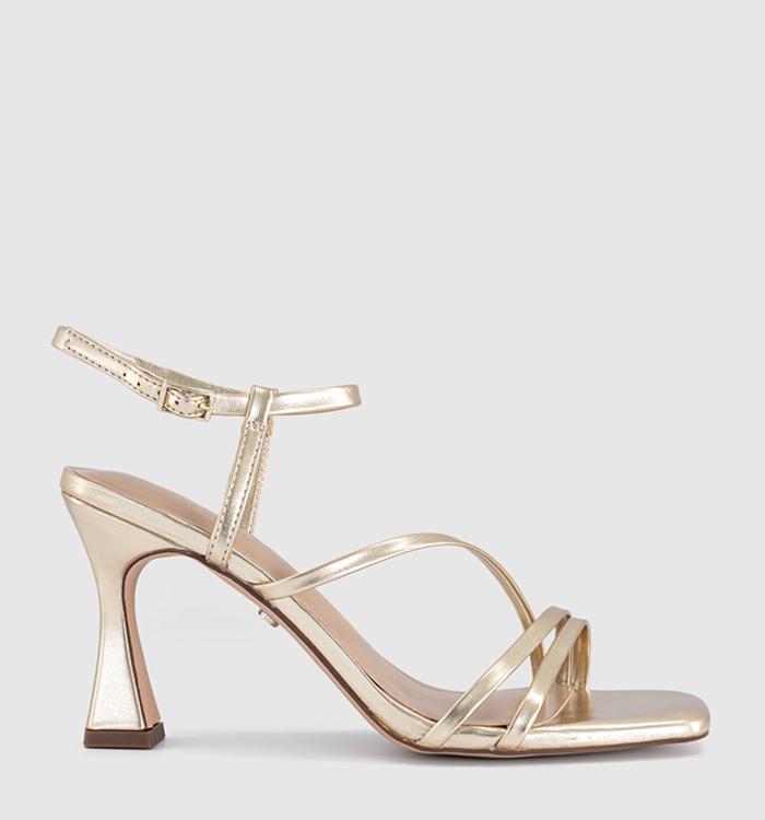 OFFICE Heidi Strappy Sandal Heels Gold