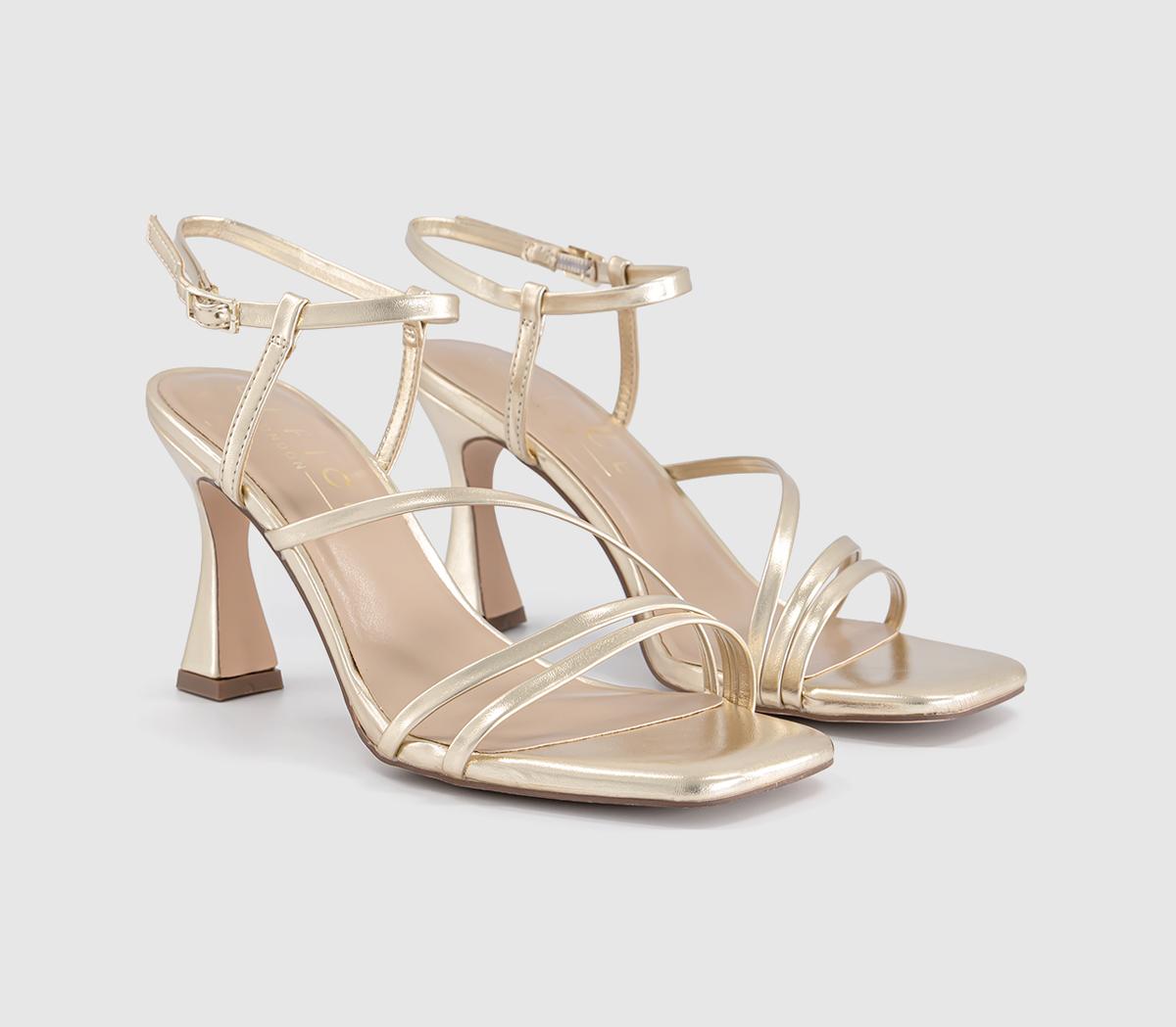 OFFICEHeidi Strappy Sandal HeelsGold