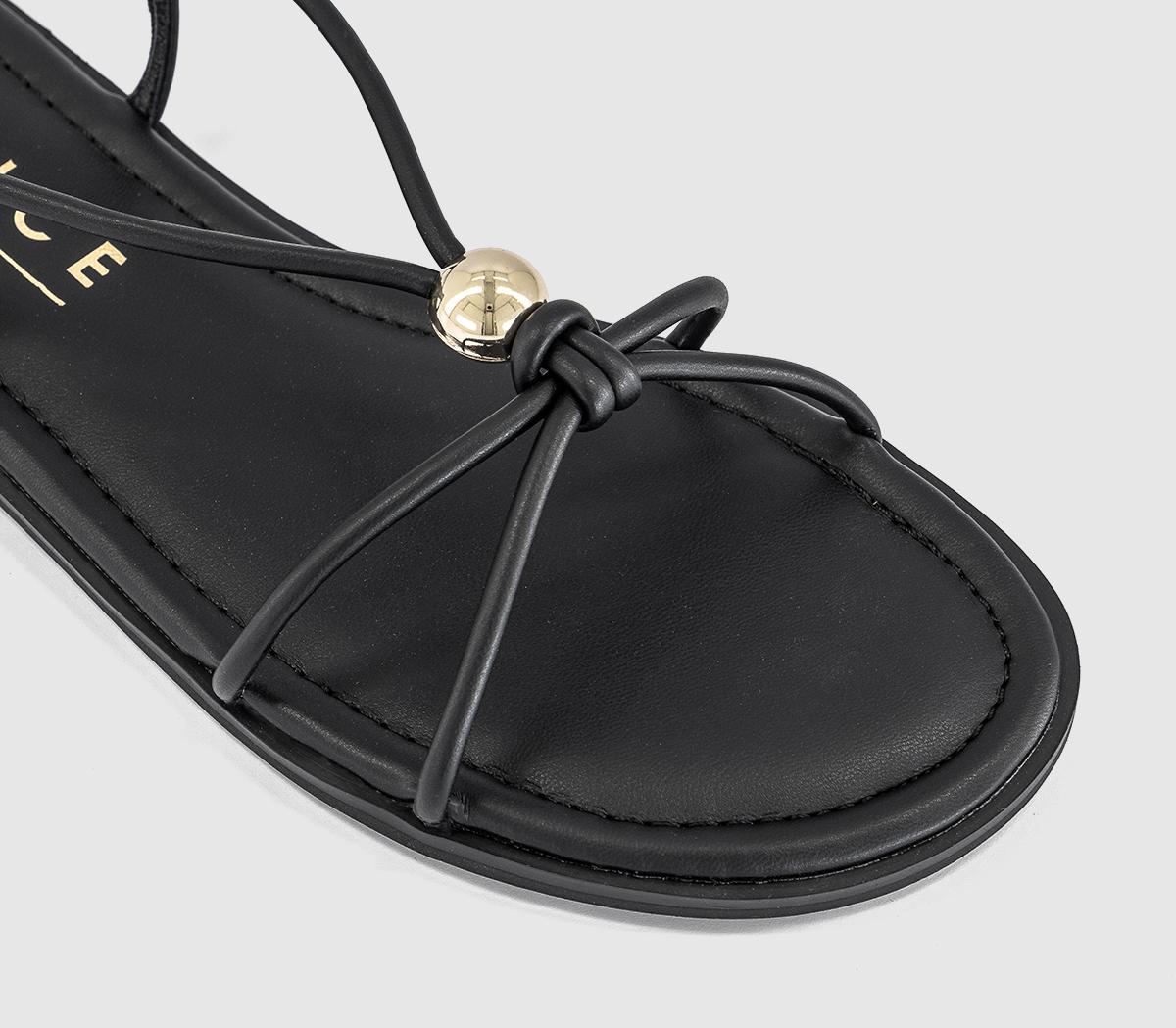 OFFICESammie Hardware Flat SandalsBlack