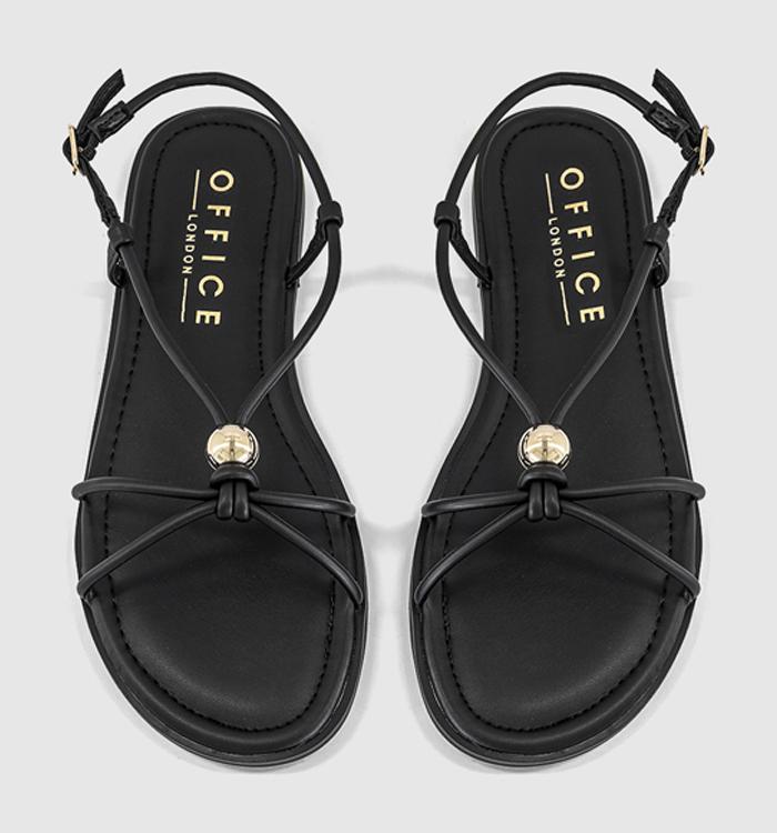 OFFICE Sammie Hardware Flat Sandals Black