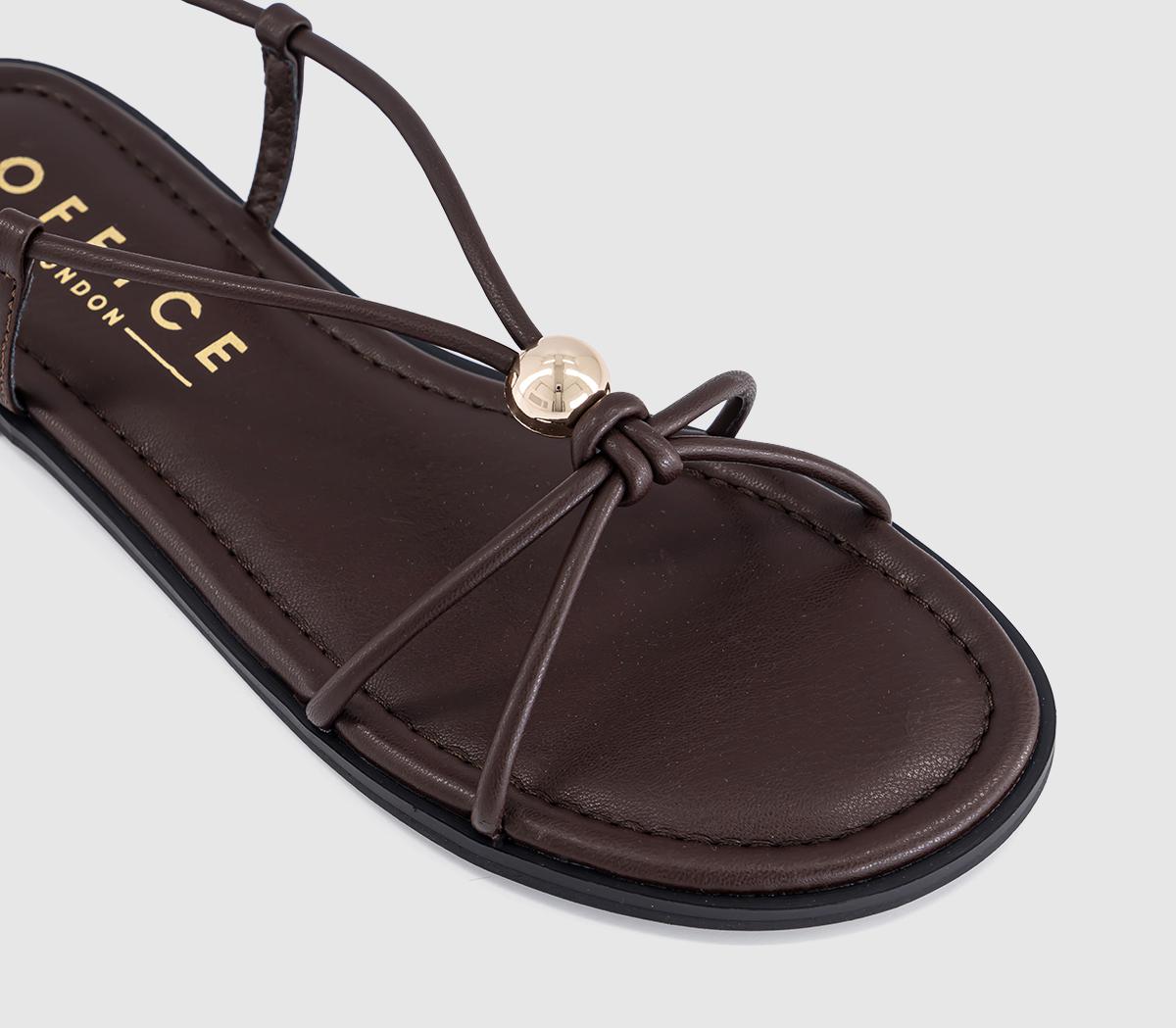 OFFICESammie Hardware Flat SandalsBrown