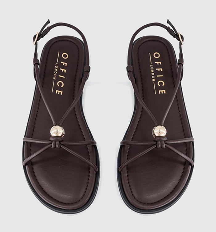 OFFICE Sammie Hardware Flat Sandals Brown