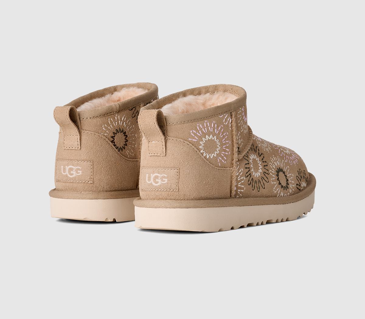 UGGClassic Ultra Mini Sun Stitch Kids BootsMustard Seed