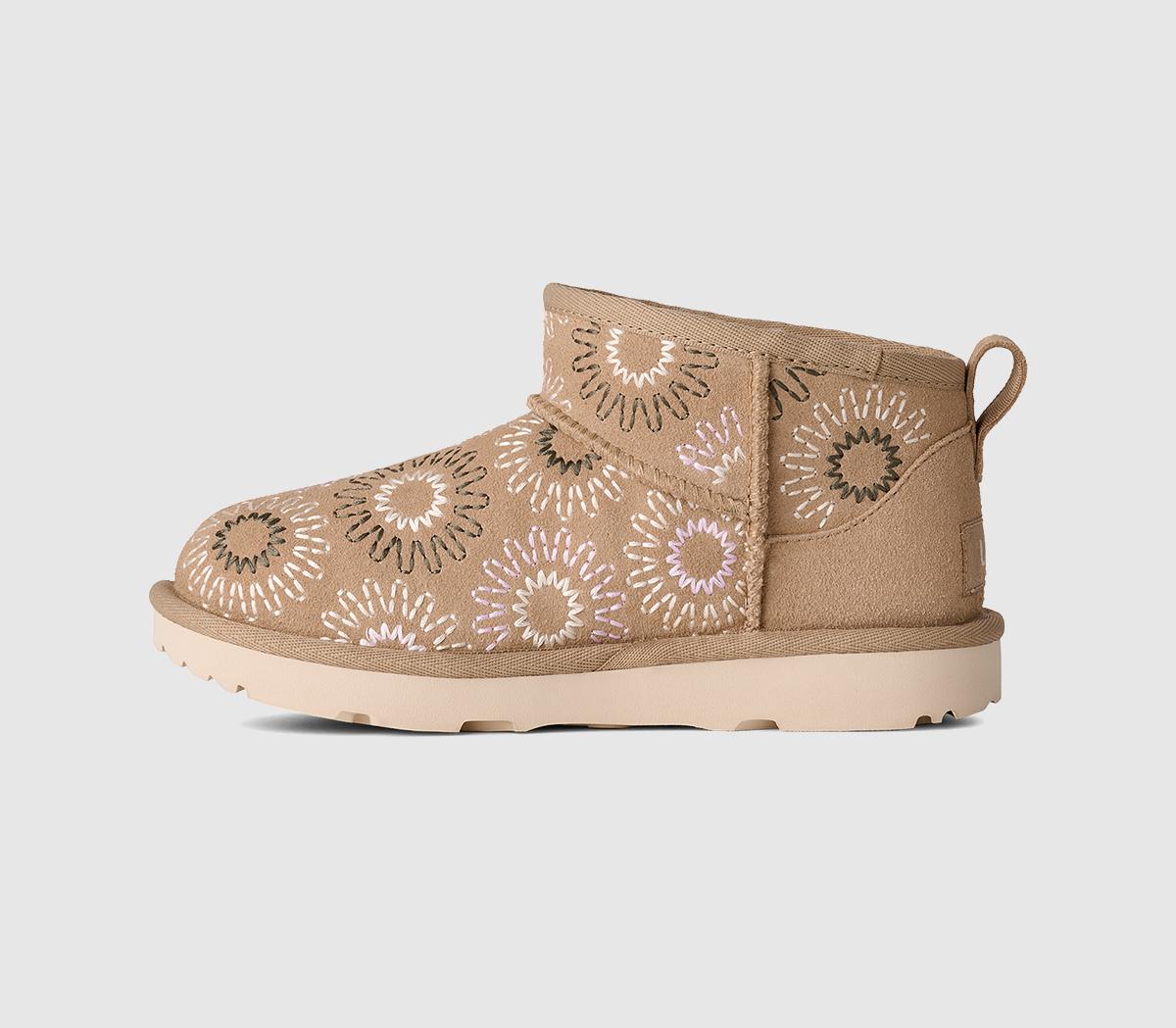 UGGClassic Ultra Mini Sun Stitch Kids BootsMustard Seed