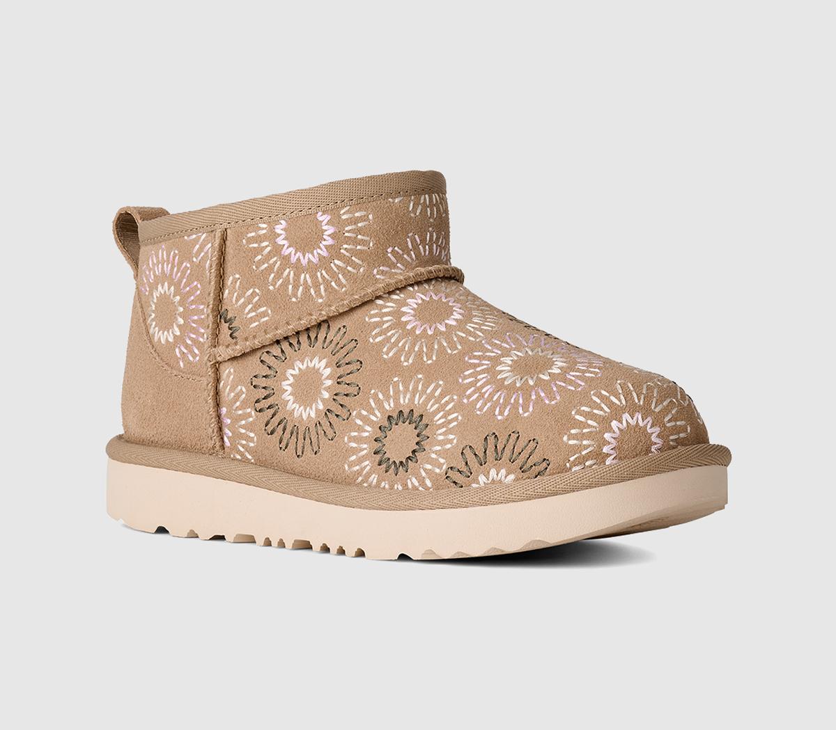 UGGClassic Ultra Mini Sun Stitch Kids BootsMustard Seed