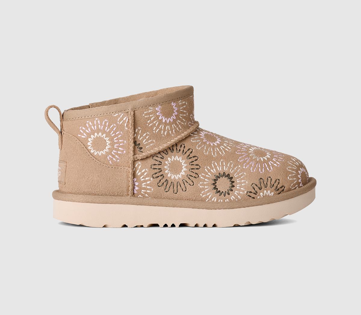 UGGClassic Ultra Mini Sun Stitch Kids BootsMustard Seed