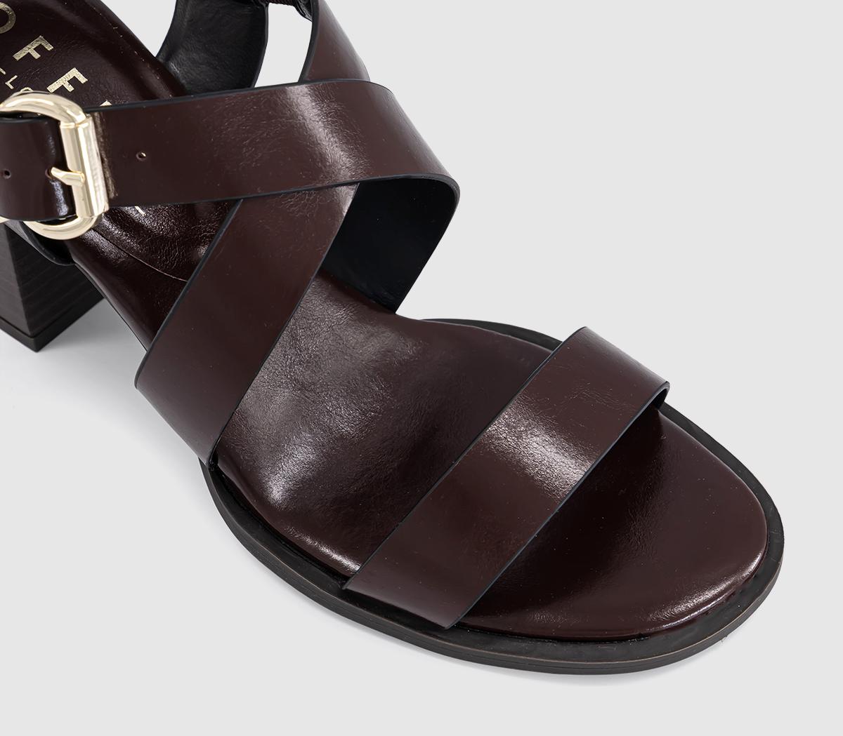 OFFICEMona Multi Strap Stack Heel SandalsBrown