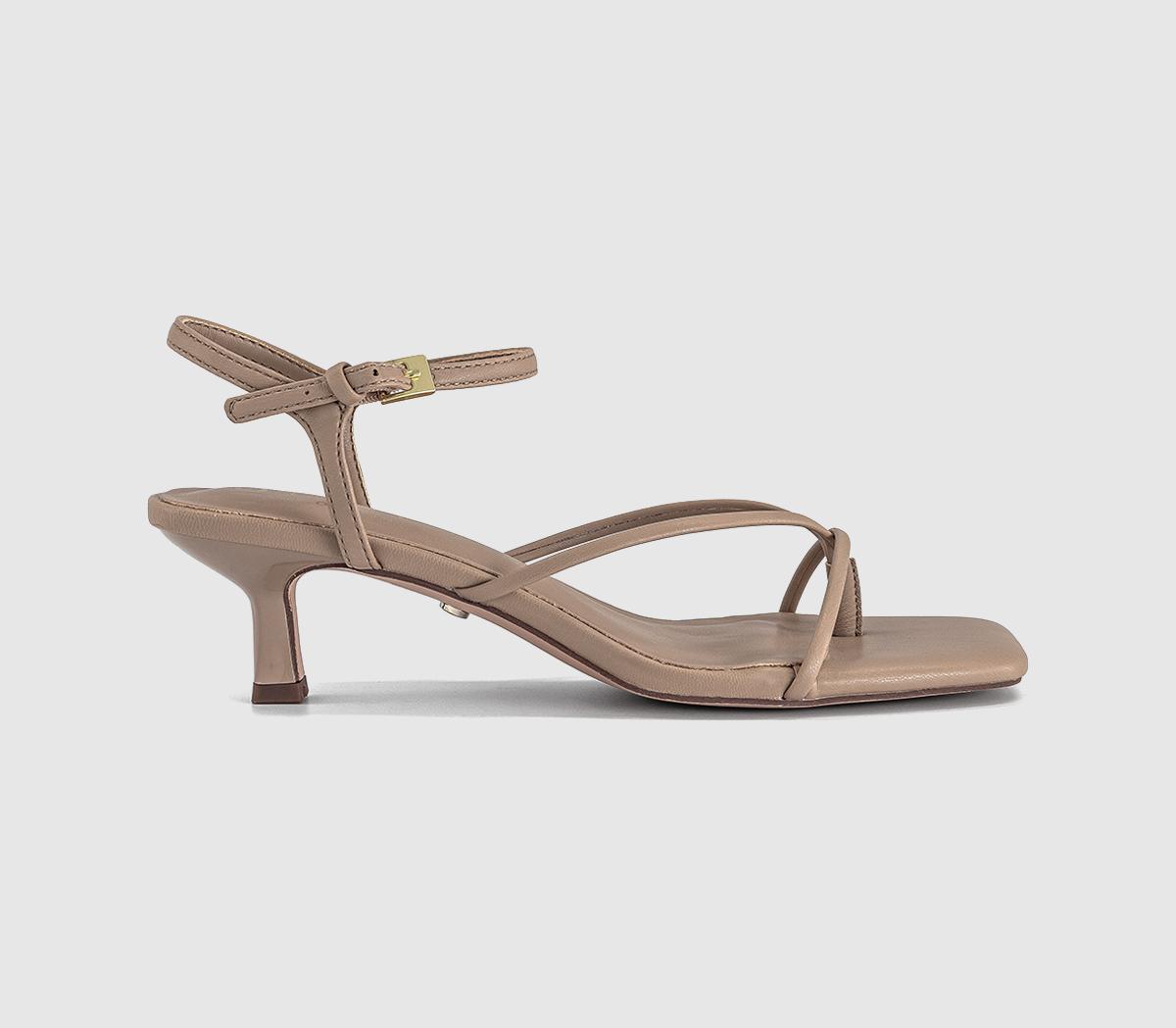 OFFICEMiquita Toe Post Strappy Heeled SandalsTaupe