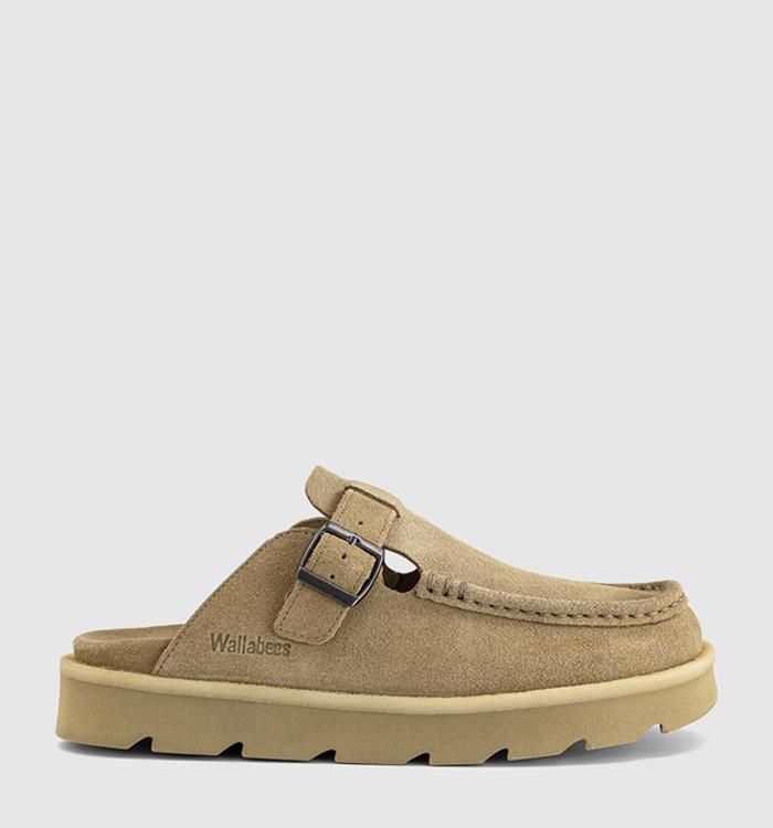 Clarks Originals Meare Moc Mules Dark Sand Suede
