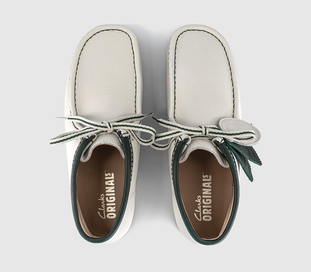 Clarks Originals Wallabee Boots RB White Leather - Men's Boots