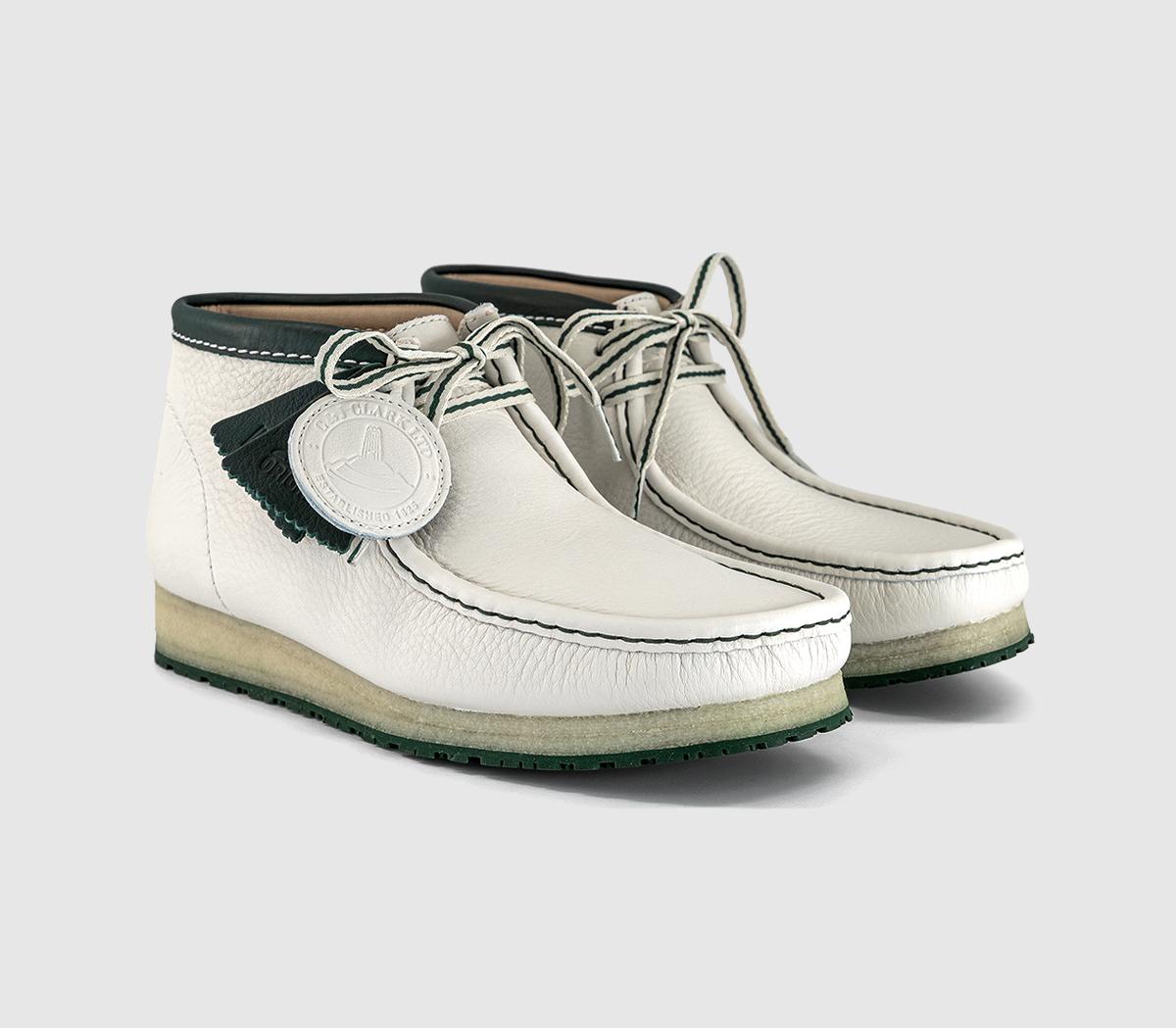 Clarks Originals Wallabee Boots RB White Leather - Men's Boots