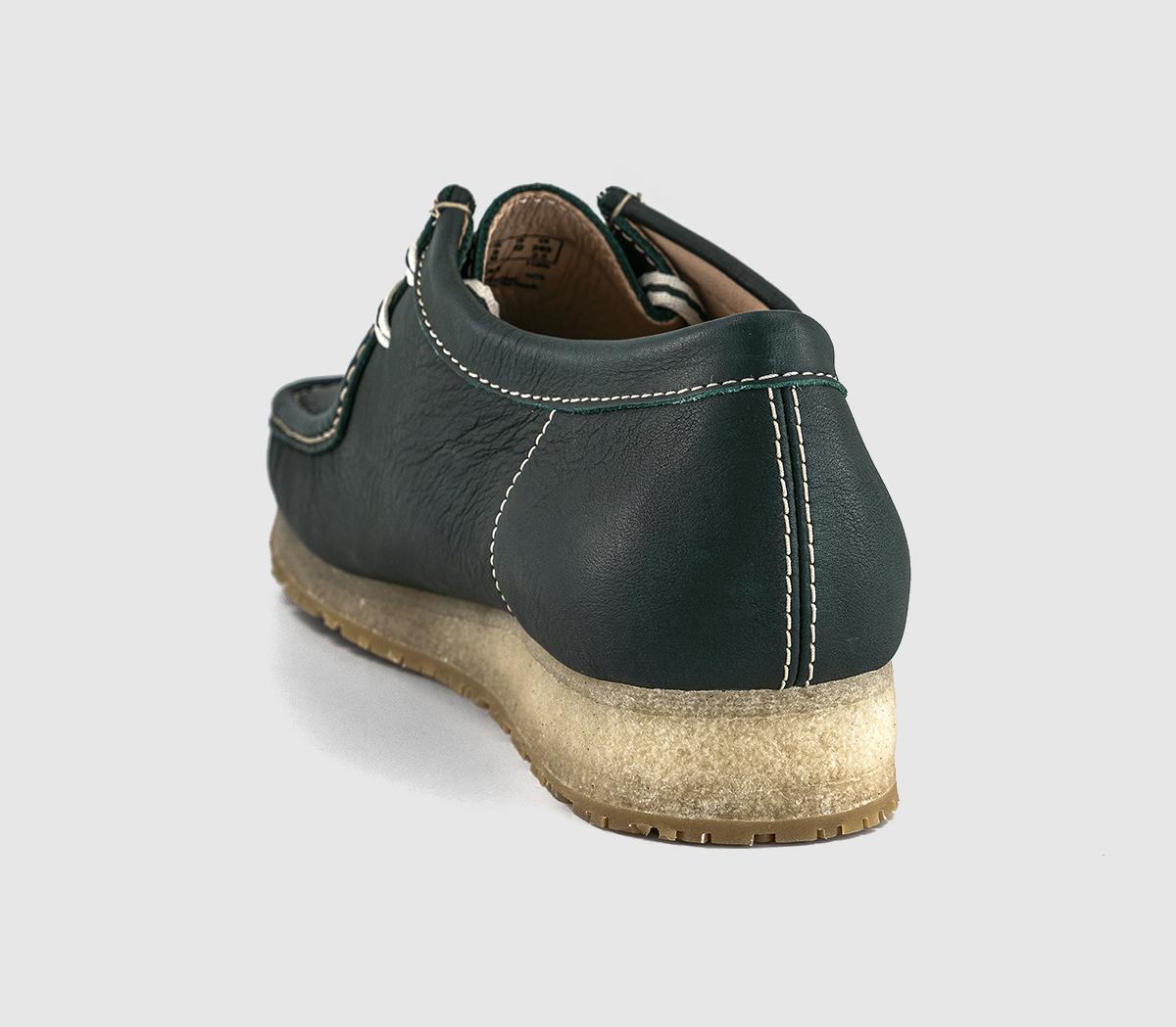 Clarks Originals Wallabee Boots RB Dark Green Lea - Men's Boots
