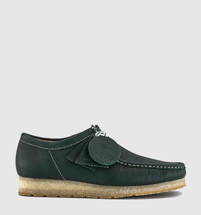 Clarks Originals Wallabee Boots RB Dark Green Lea