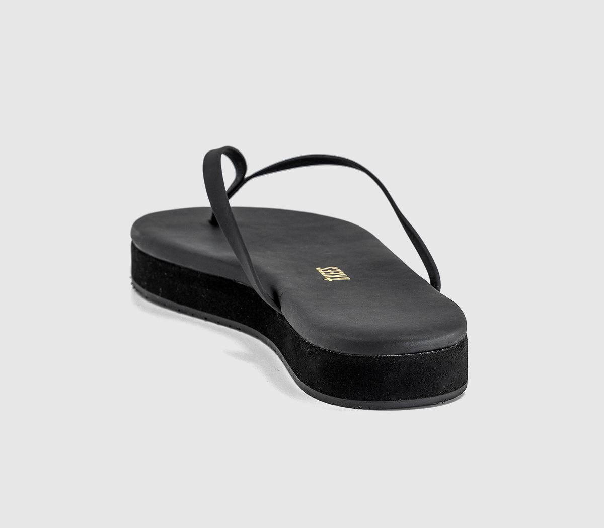 TKEESLily Platform Foundations Flip FlopsBlack