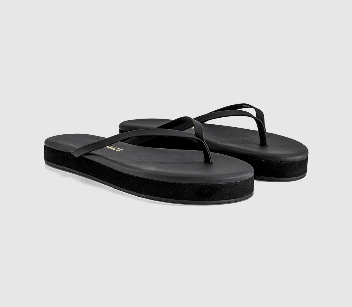 TKEESLily Platform Foundations Flip FlopsBlack