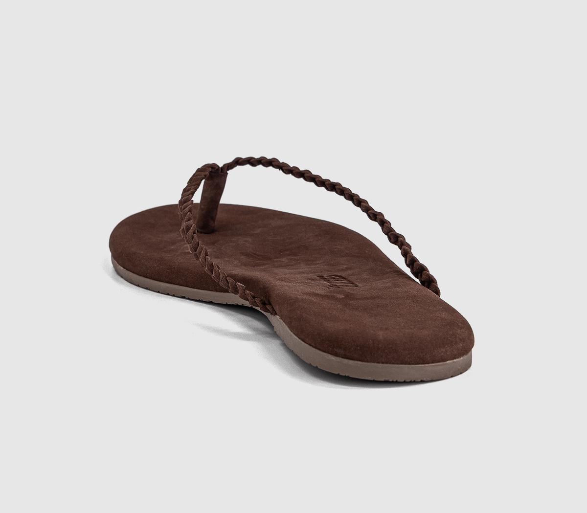 TKEESLily Braided Flip FlopsBourbon Brown