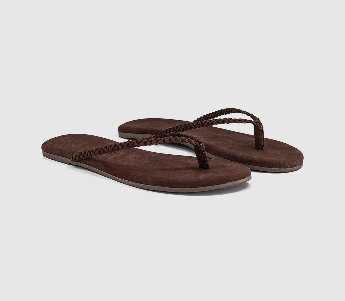 TKEESLily Braided Flip FlopsBourbon Brown