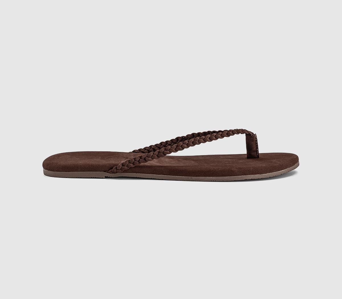 TKEESLily Braided Flip FlopsBourbon Brown