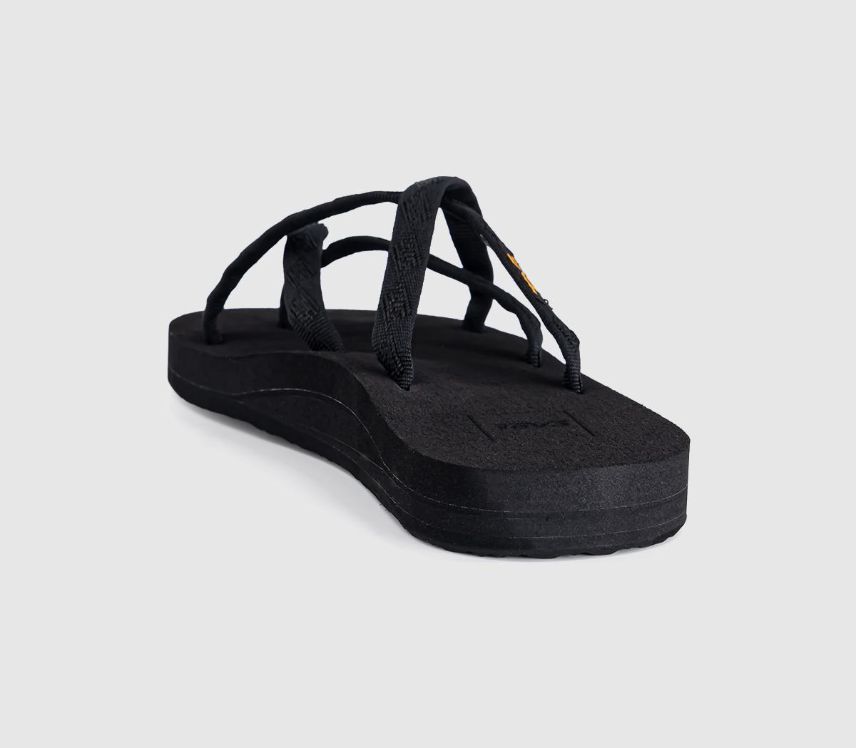 TevaOlow Ahu SandalsMix B Black On Black