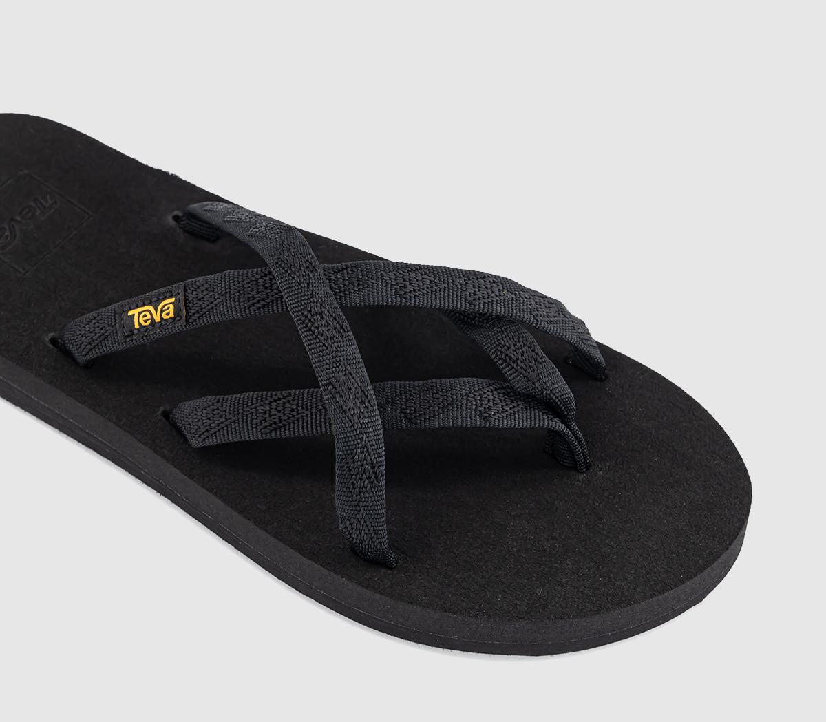 TevaOlow Ahu SandalsMix B Black On Black