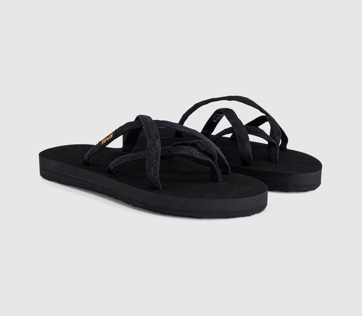 TevaOlow Ahu SandalsMix B Black On Black