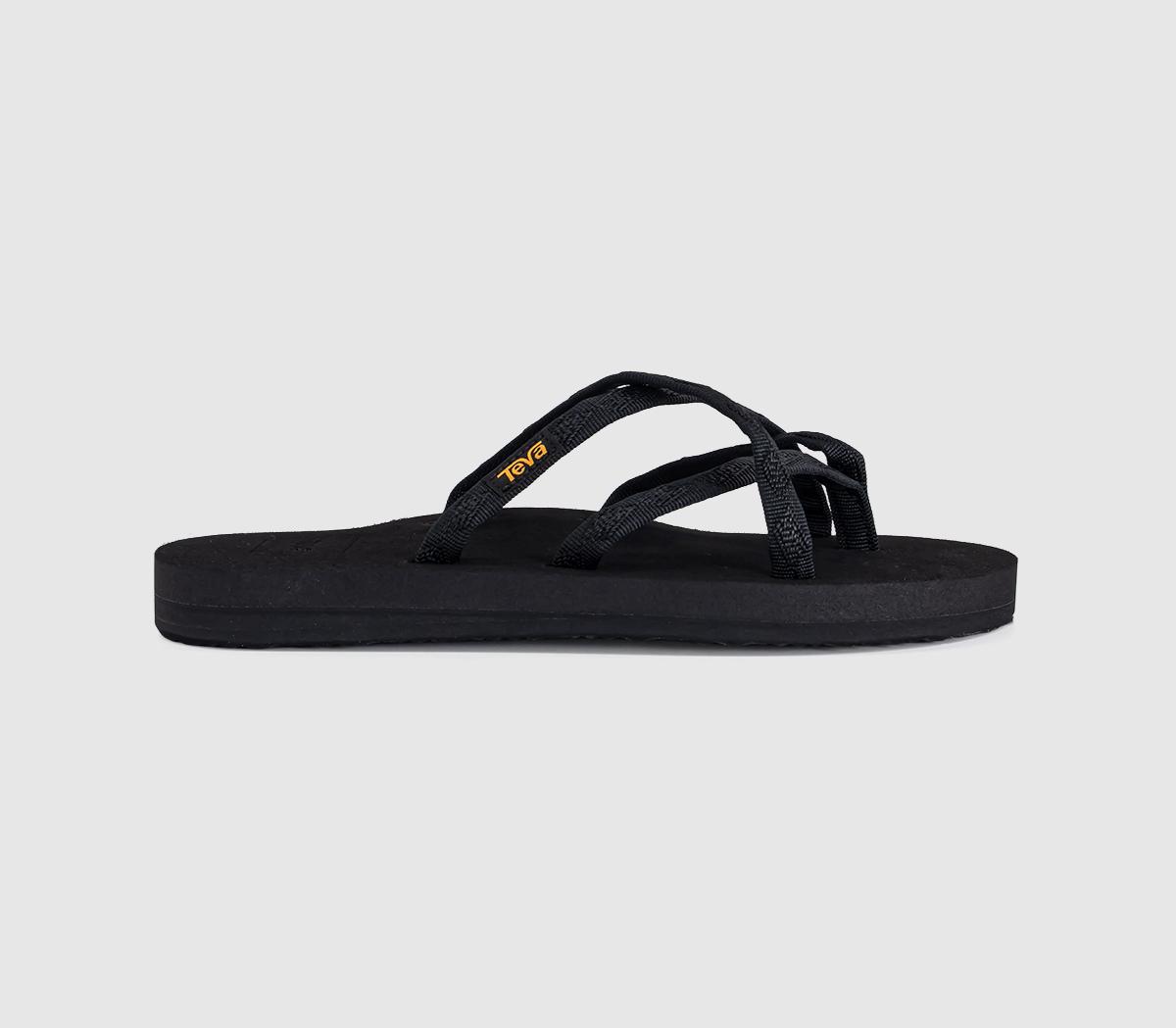 TevaOlow Ahu SandalsMix B Black On Black