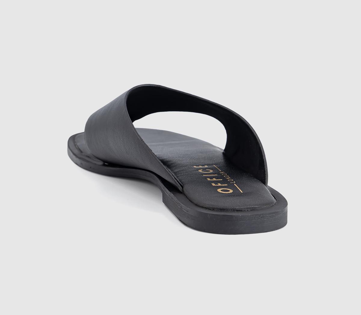 OFFICESaffie High Vamp Toe Post SandalsBlack