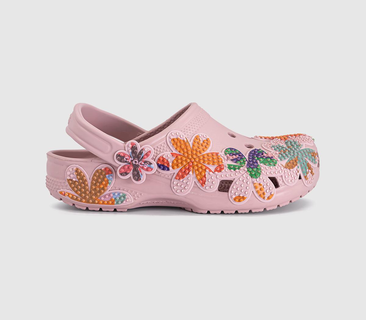 Crocs Classic Summer Beaded Clogs Mauve  Purple in Women's Size 7, Office Shoes