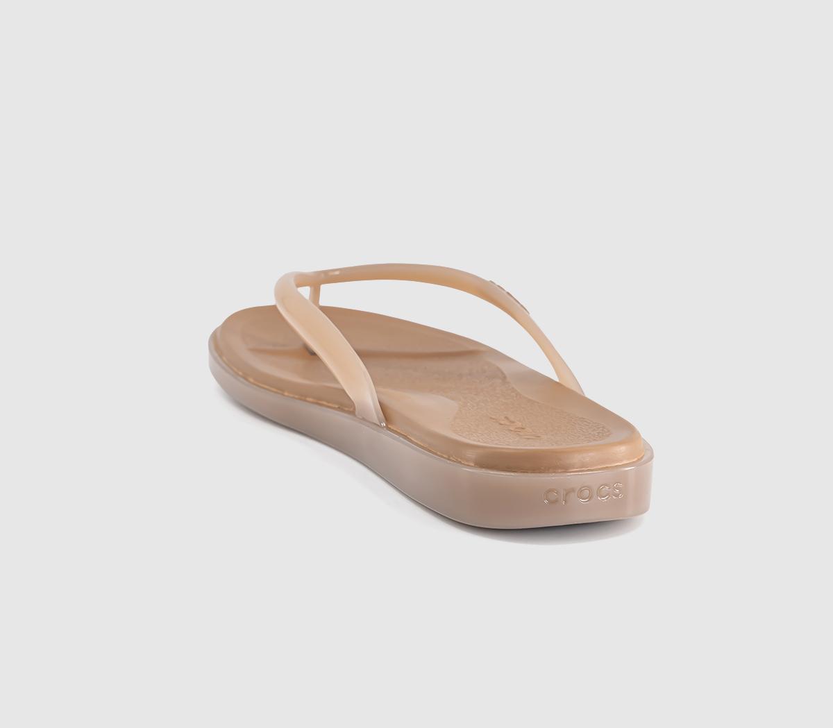 CrocsMiami Round Toe Flip FlopsMilk Chocolate Jelly