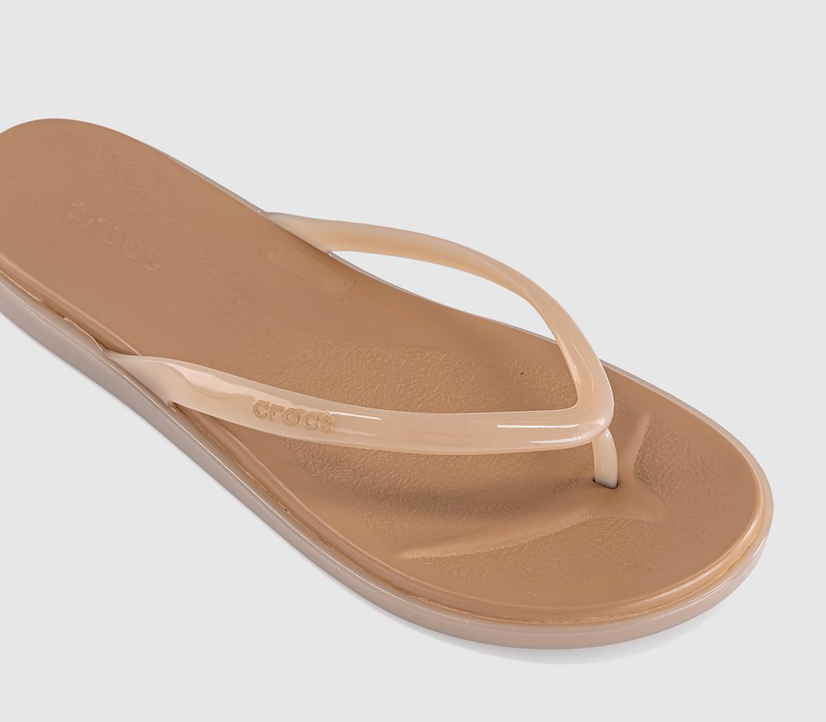 CrocsMiami Round Toe Flip FlopsMilk Chocolate Jelly
