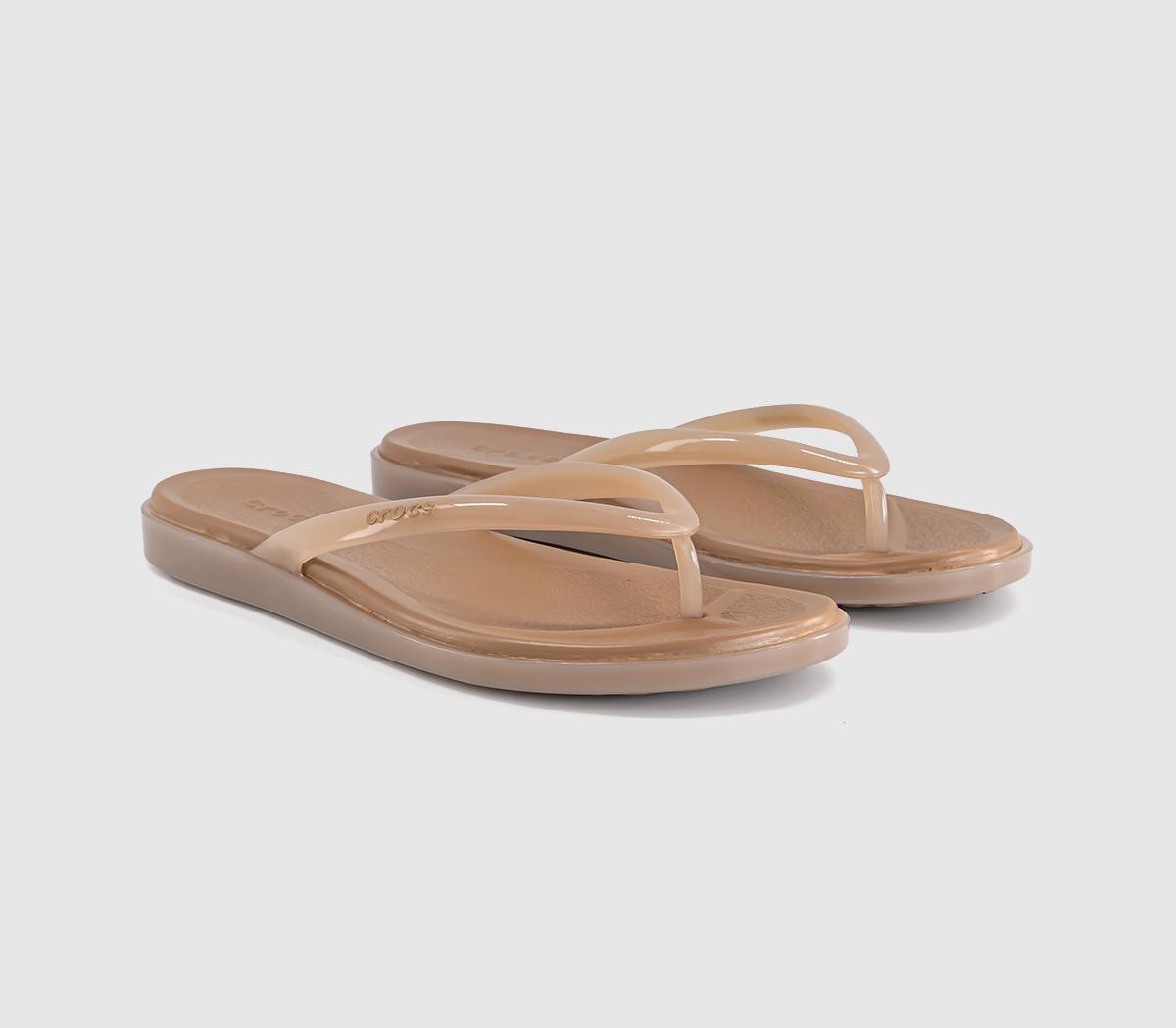CrocsMiami Round Toe Flip FlopsMilk Chocolate Jelly