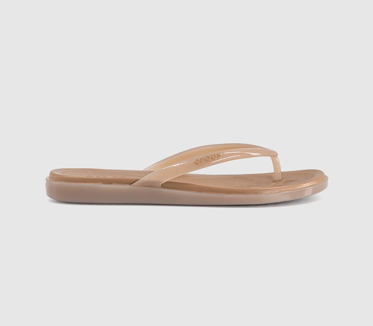 CrocsMiami Round Toe Flip FlopsMilk Chocolate Jelly