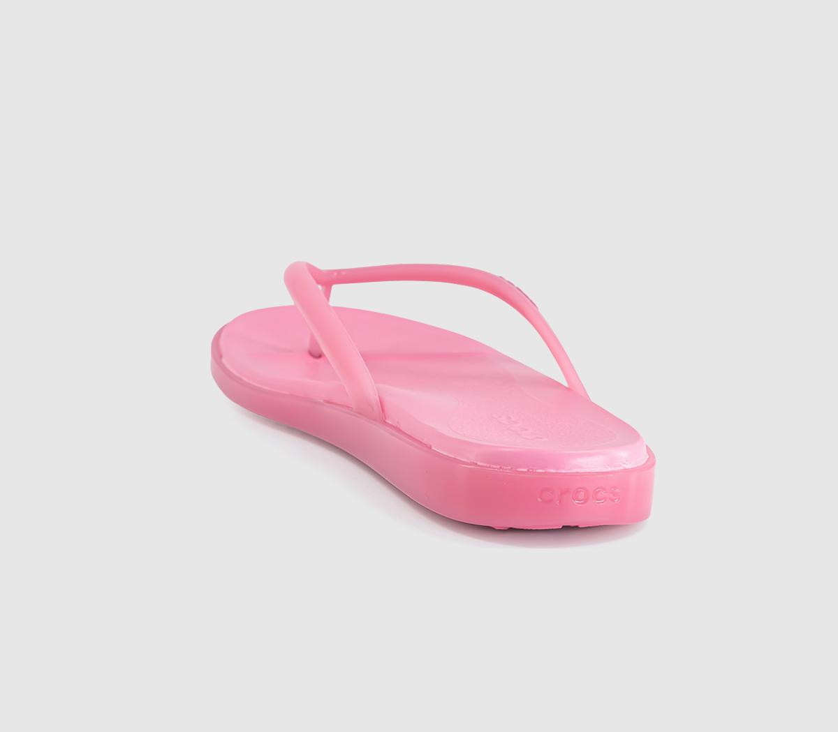 CrocsMiami Round Toe Flip FlopsPink Lemonade Jelly