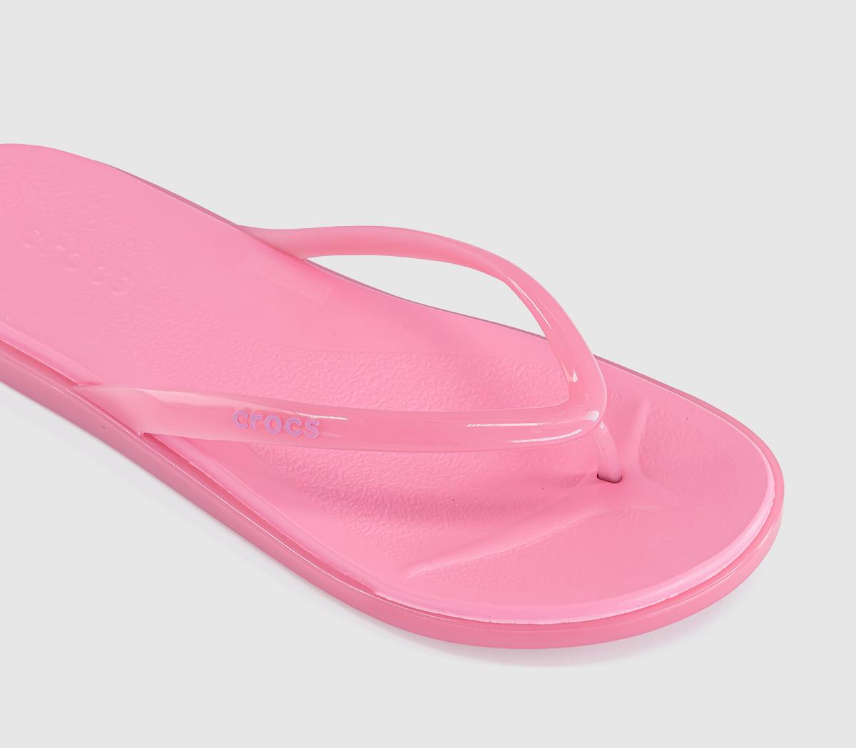 CrocsMiami Round Toe Flip FlopsPink Lemonade Jelly