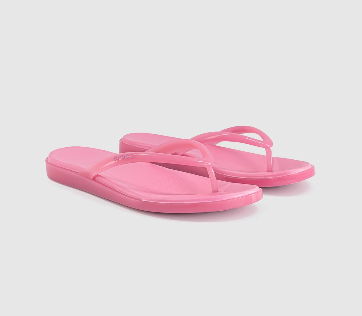 CrocsMiami Round Toe Flip FlopsPink Lemonade Jelly