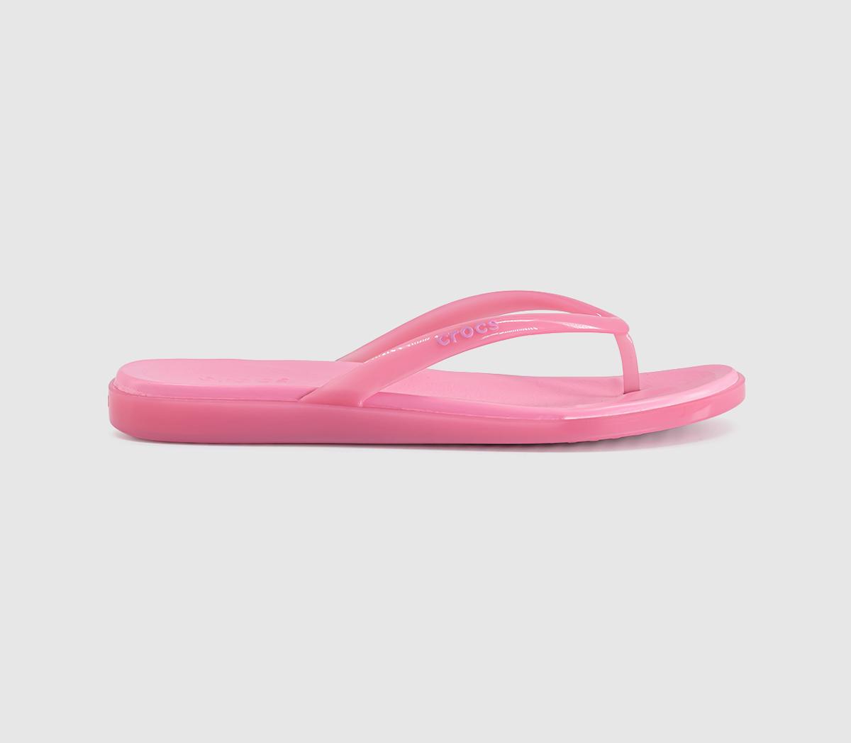 CrocsMiami Round Toe Flip FlopsPink Lemonade Jelly