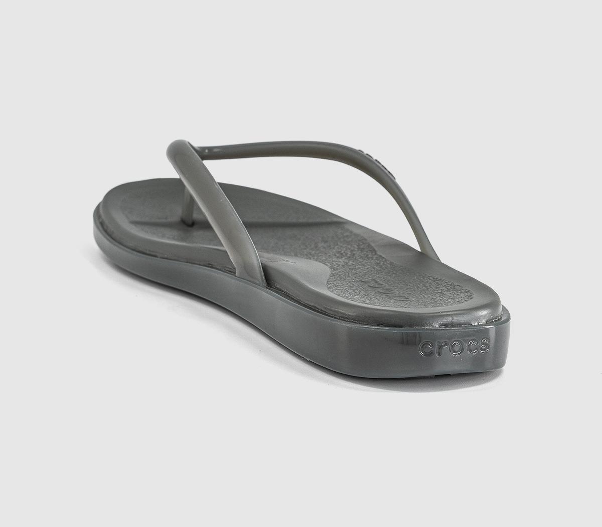 CrocsMiami Round Toe Flip FlopsCarbon Jelly