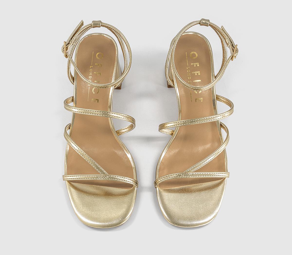 OFFICEMalia Strappy Block Heeled SandalsGold