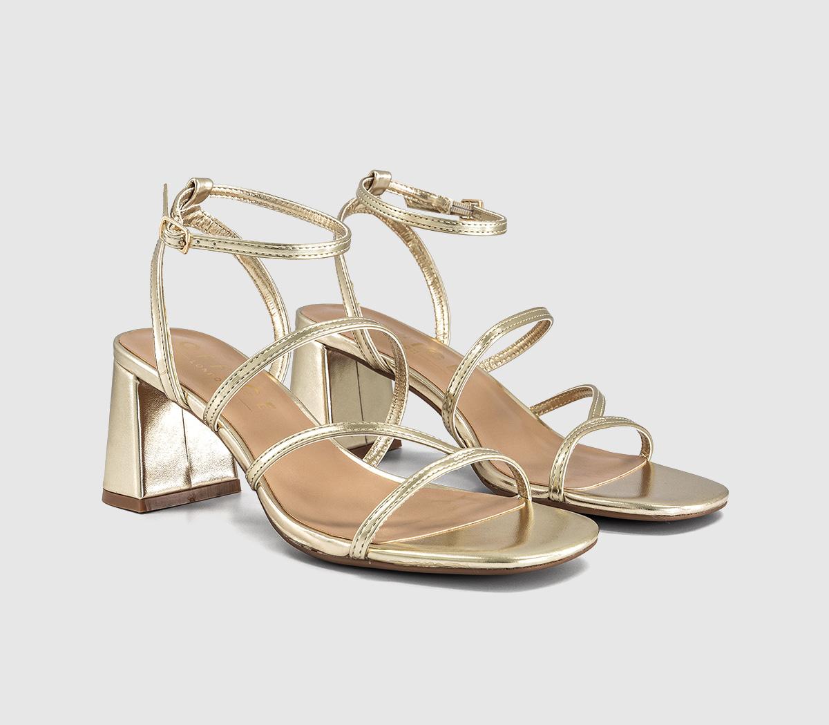 OFFICEMalia Strappy Block Heeled SandalsGold