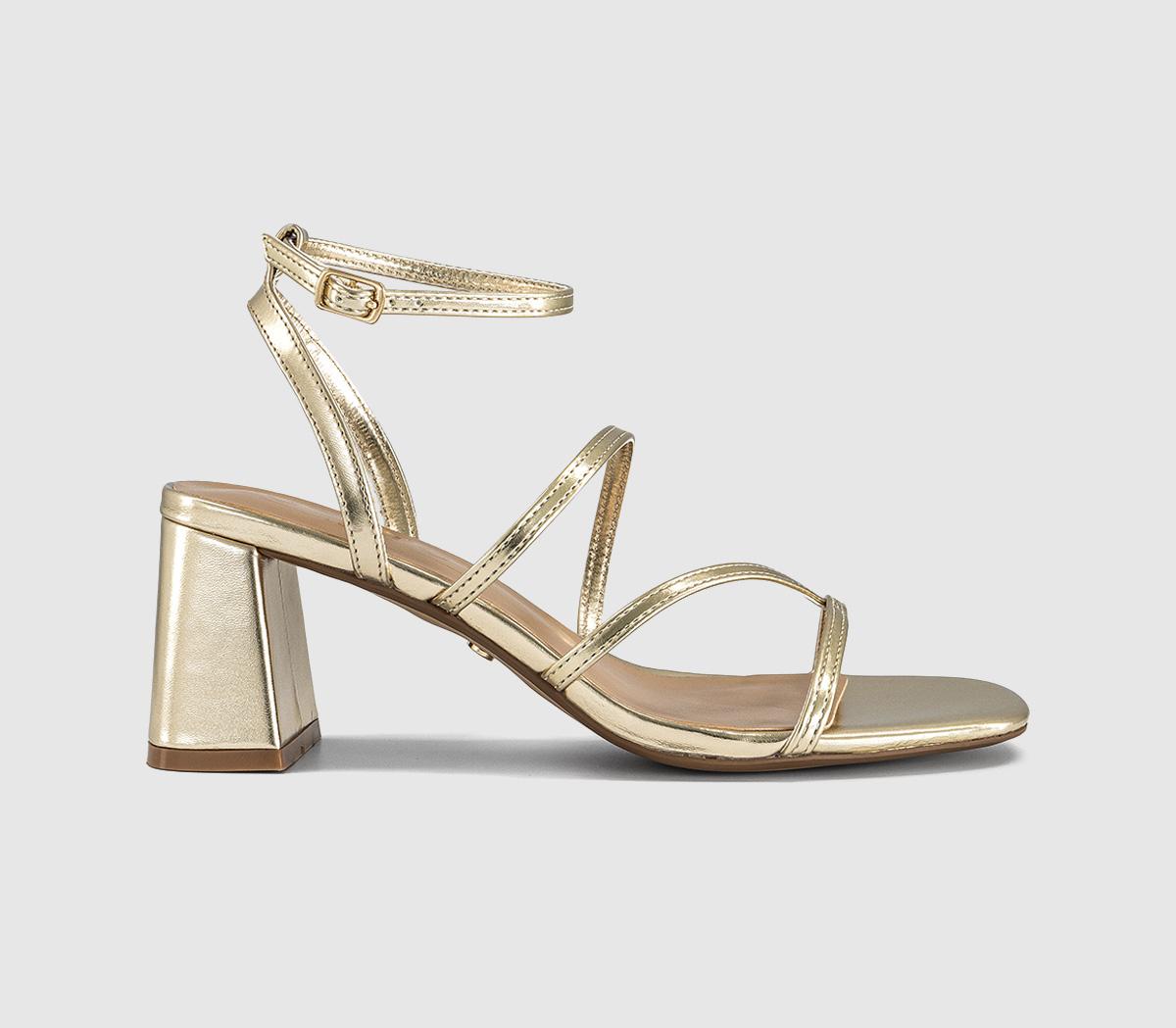 OFFICEMalia Strappy Block Heeled SandalsGold