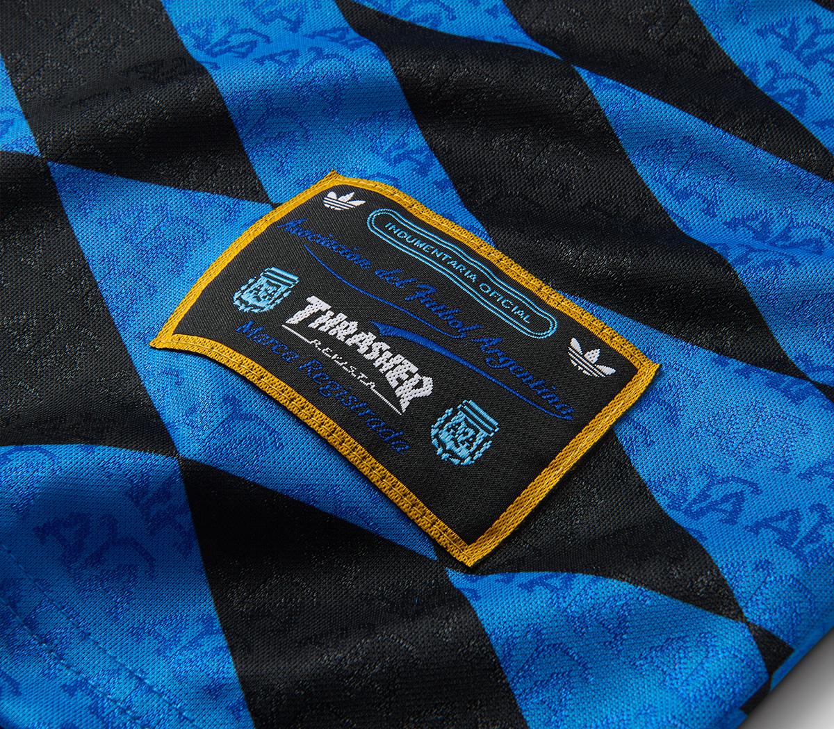 adidasadidas x Thrasher Football JerseyBlack Blue
