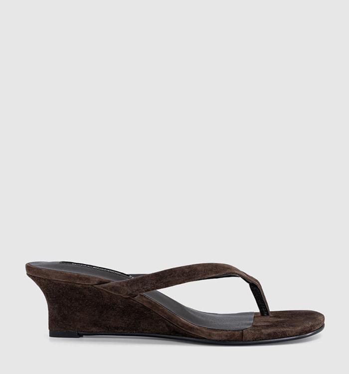 Tony Bianco Edgy Wedges Espresso Suede