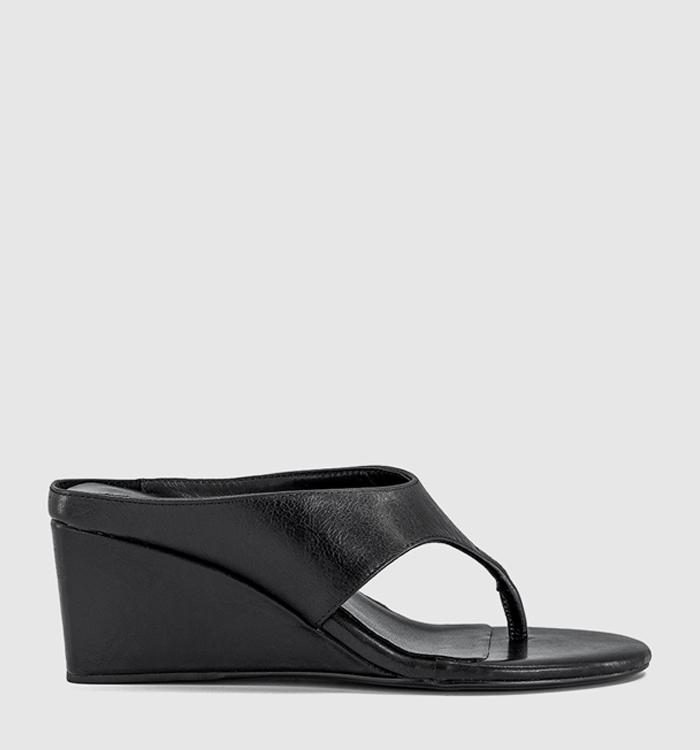 Tony Bianco Swift Wedges Black Leather