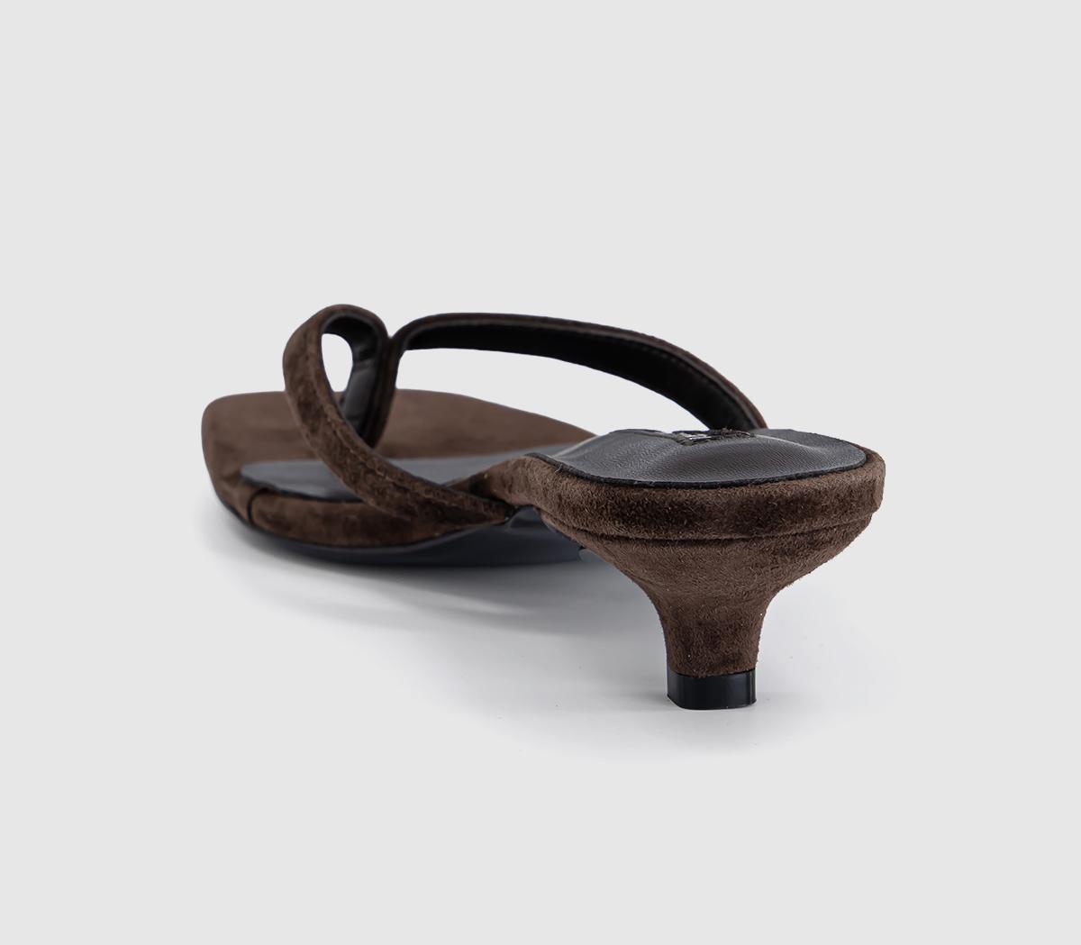 Tony BiancoAnnie Toe Post Kitten HeelsEspresso Suede