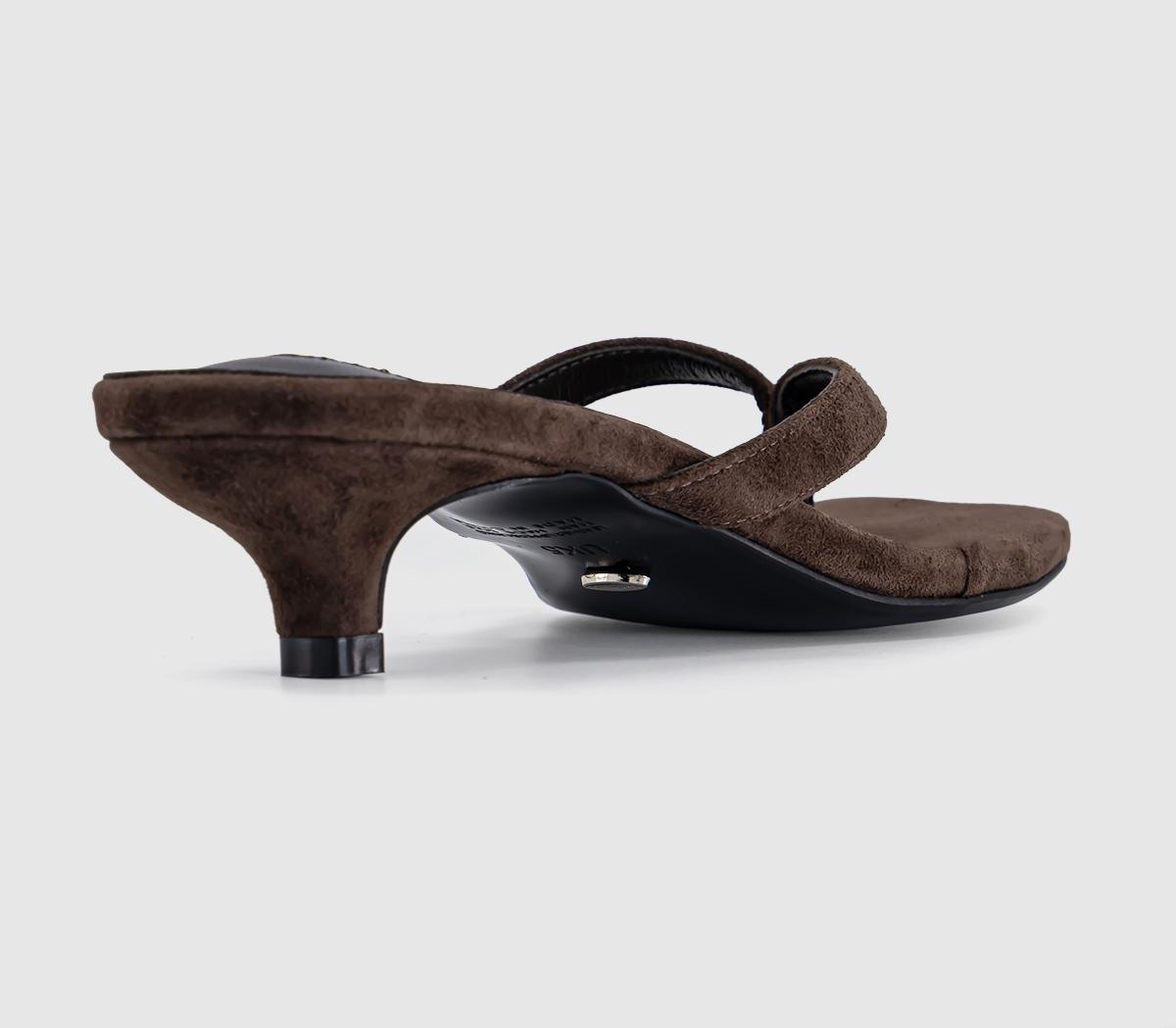 Tony BiancoAnnie Toe Post Kitten HeelsEspresso Suede